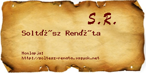 Soltész Renáta névjegykártya